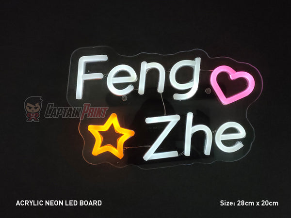 Acrylic Neon Fan Board