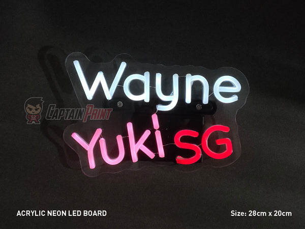 Acrylic Neon Fan Board